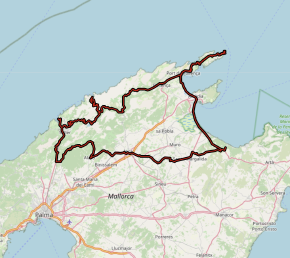 Die gefahrene Route